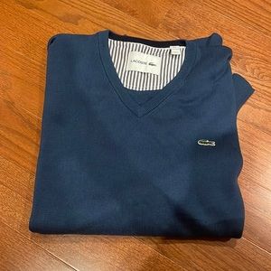 Blue Lacoste sweater size large